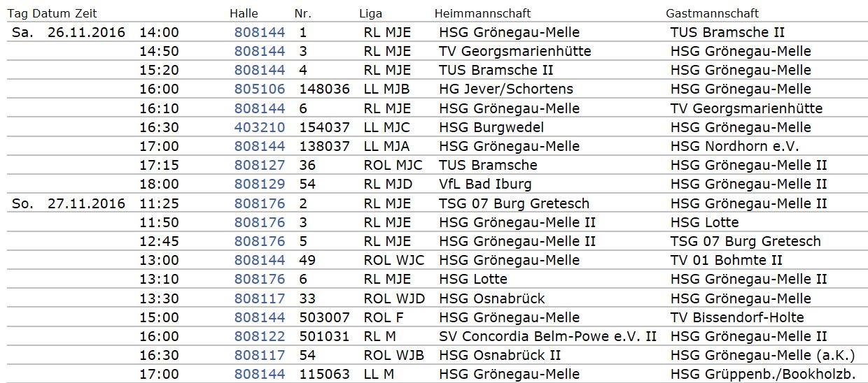 Spiele 26.27.11.16